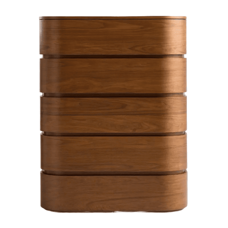 closed chest of drawers walnut milano