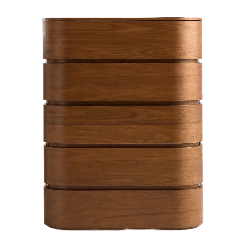 closed chest of drawers walnut milano