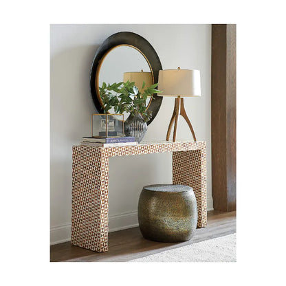 Room Setting Intarsia Mosaic Console Table