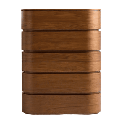Milano Chest of Drawers 5 Drawer Mahogany with Walnut Veneer