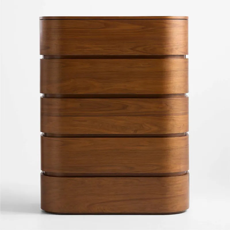 closed chest of drawers walnut milano
