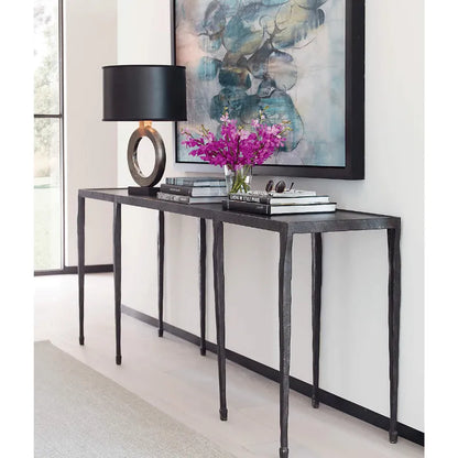 room setting 84 inch console table silviano