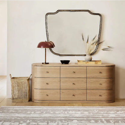 room setting chest of drawers oak wood 9 drawers Anneli