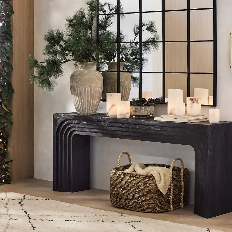 room setting ebonised valo console table