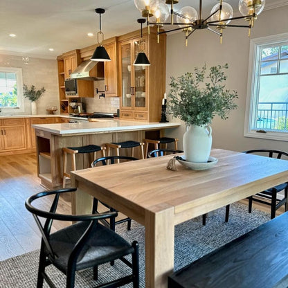 Overall view Terra solid wood dining table