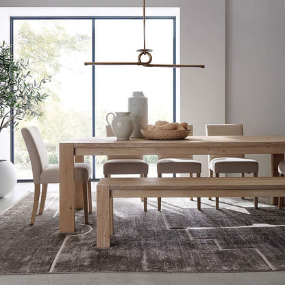 Side view Terra solid wood dining table