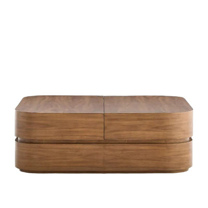 Milano Coffee Table Mahogany with Walnut Wood 48" Square