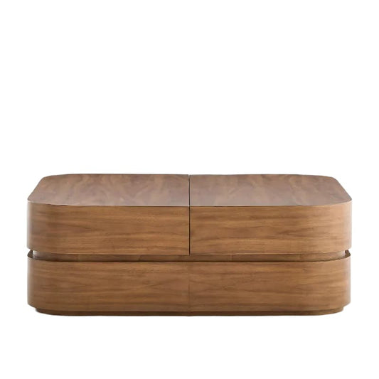 Milano Coffee Table Mahogany with Walnut Wood 48" Square