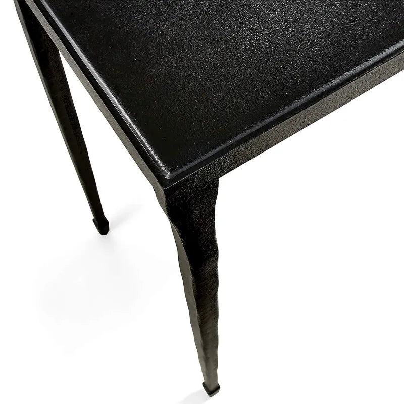 top and corner detail  view 84 inch console table silviano