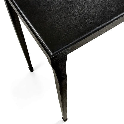 top and corner detail  view 84 inch console table silviano