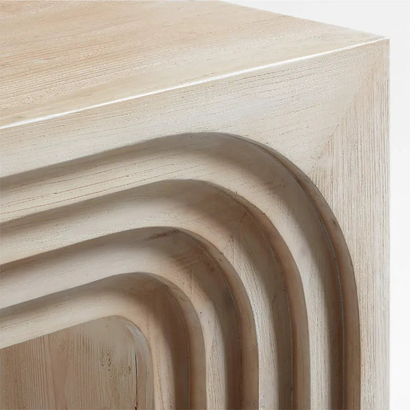 top and corner natural pine finish valo console table
