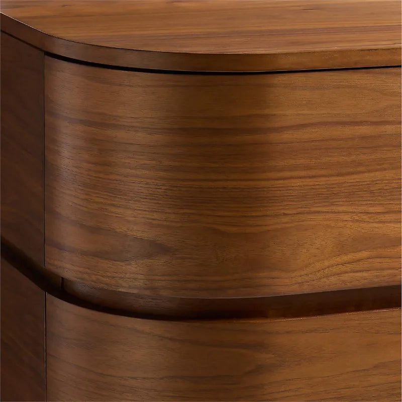 wood grain chest of drawers walnut milano